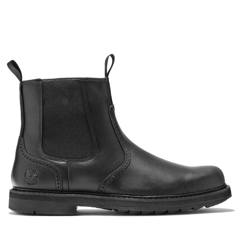 Bocanci Chelsea Timberland Barbati Negrii - Squall Canyon Waterproof - Romania - TJFBIE301